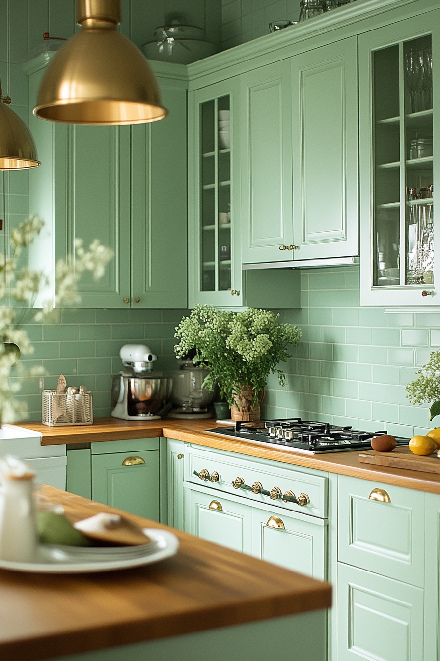 Pastel Green Lightness Kitchen with Soothing Atmosphere