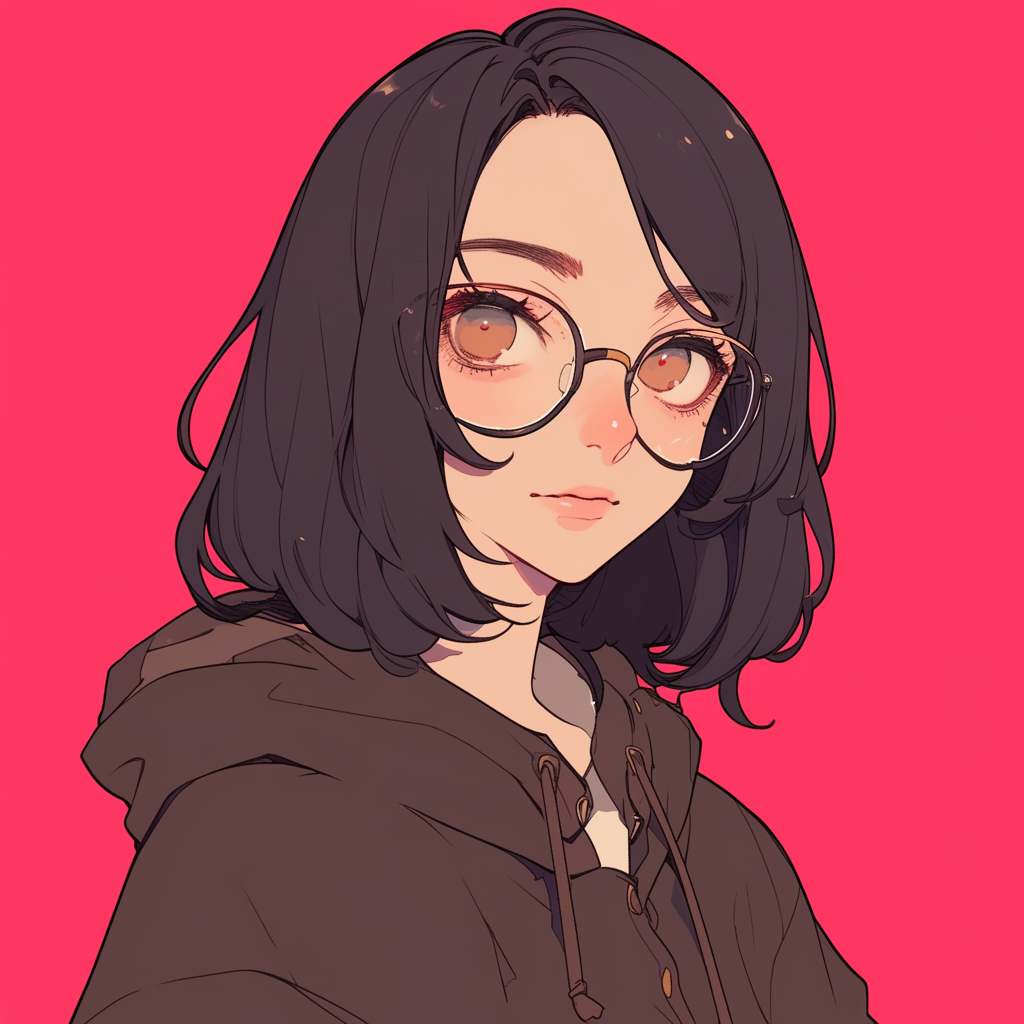 Person in 20s with black hair and glasses