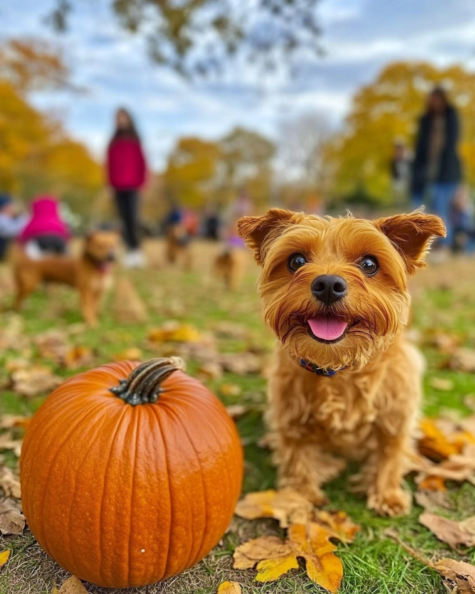 Photo of Pumpkin Lush recipe with dogs and kids.