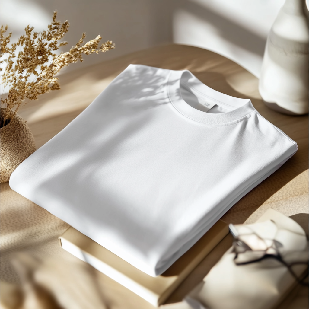 Plain white Gidian 5000 t-shirt mockup photo, high quality