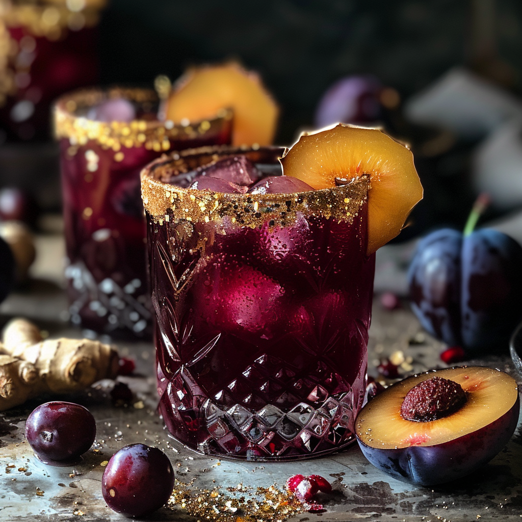 Plum Velvet Mule: A Dark Cocktail Elegance