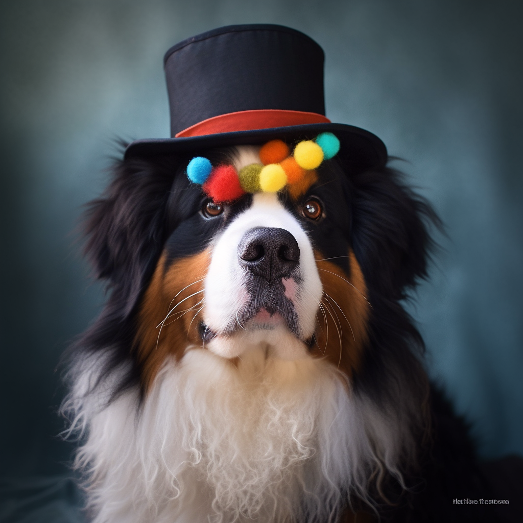 Portrait of Disney Pixar 3D Dog Clown