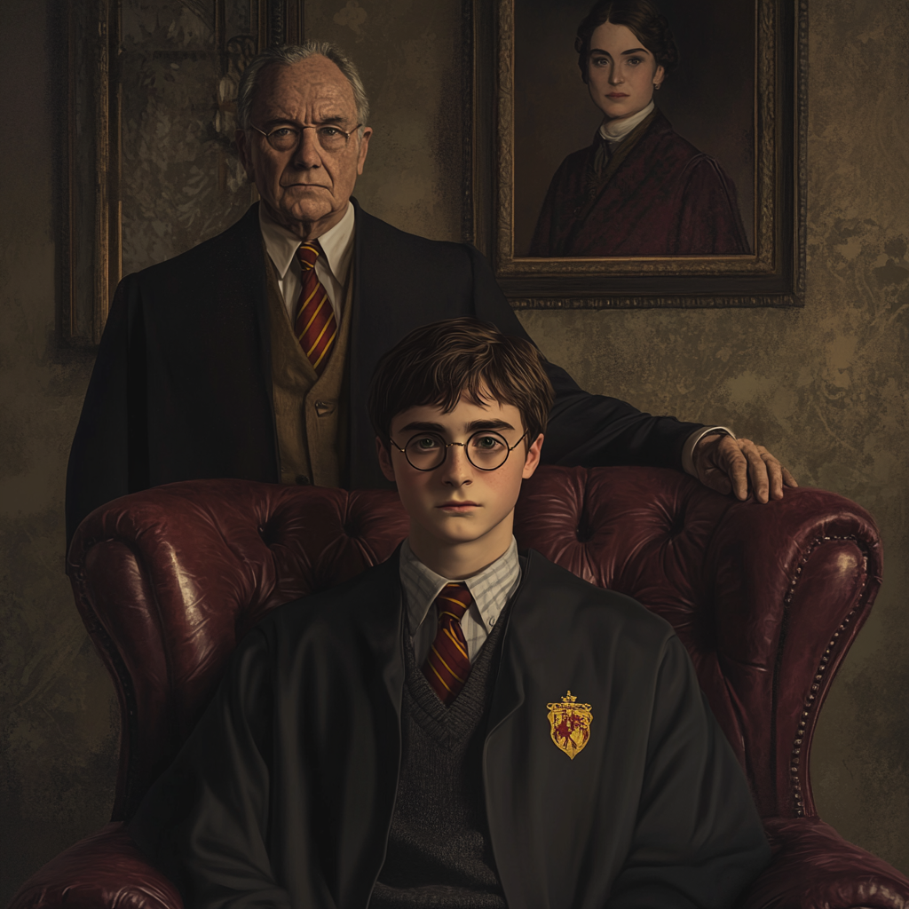 Portrait of Harry Potter and his aristocratic family