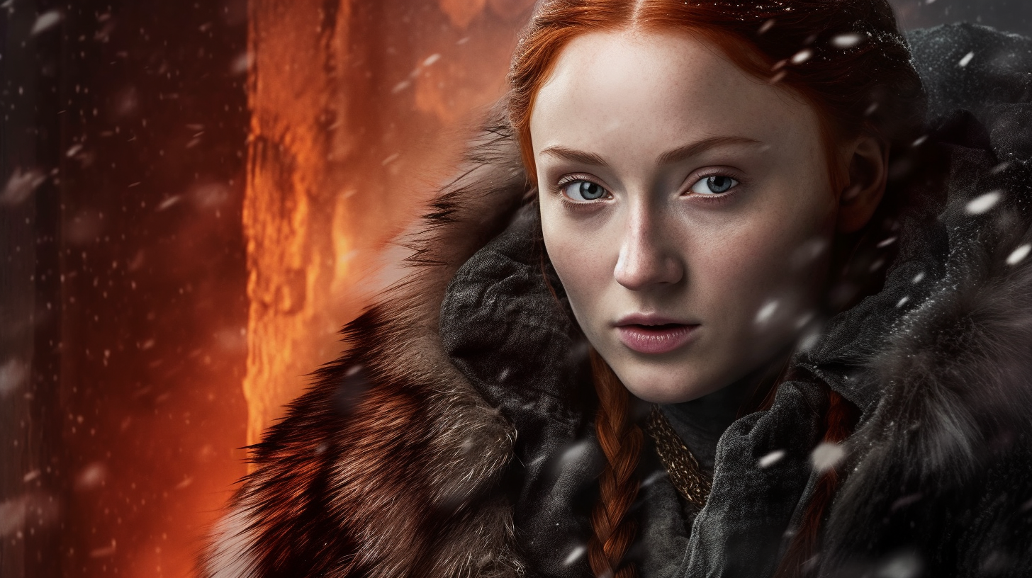 Portrait of Sansa Stark in Game of Thrones