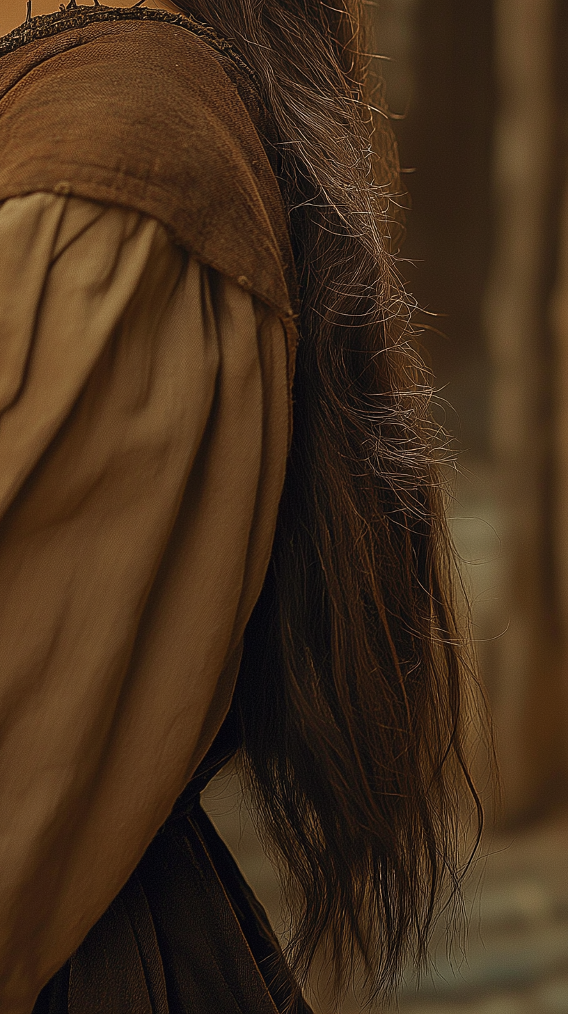 Portrait of a young Audrey Hepburn in medieval Bree.