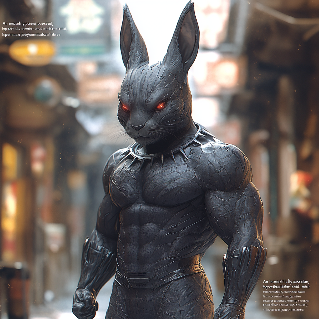 Powerful Rabbit Transformed Into Black Panther 