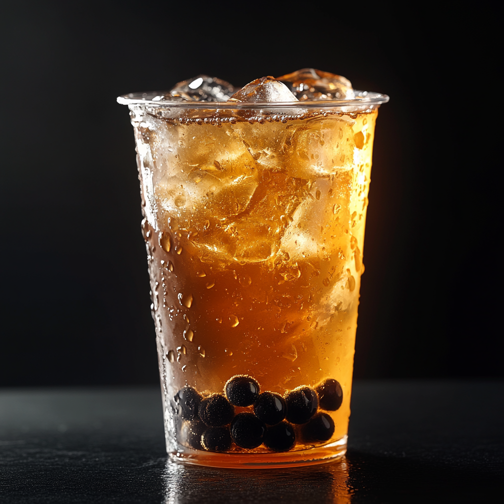 Professional 16K Iced Tea Photography, Stylish Luxury Composition