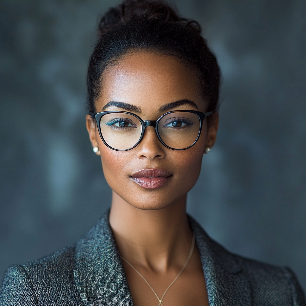 Professional Black woman in corporate elegance portrait