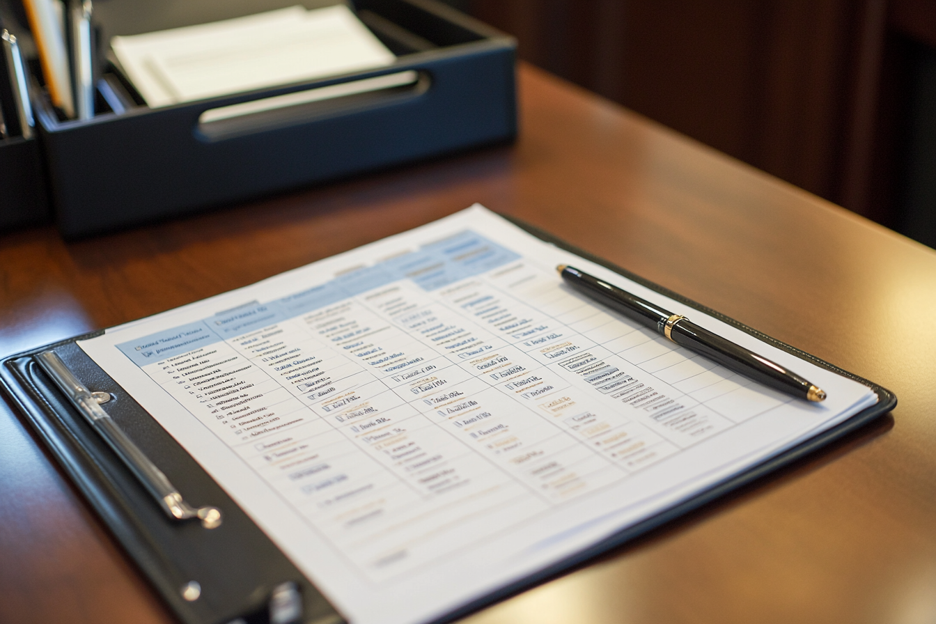 Professional Financial Documents on Table