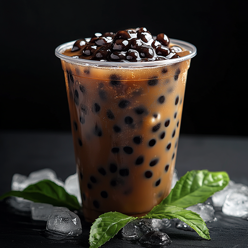 Professional Food Photography: Black Assam Tea with Tapioca Pearls