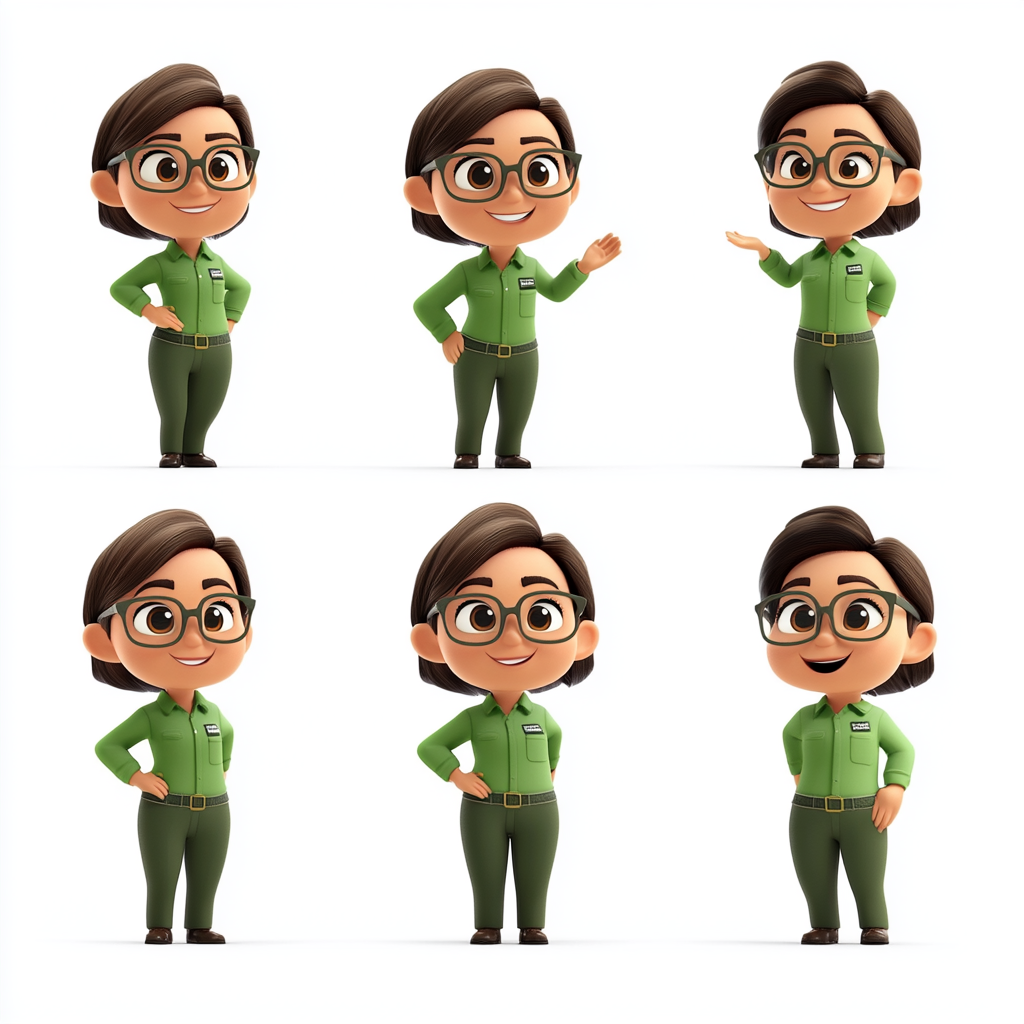 Professional Helpdesk Avatar in Pixar-style Artistry