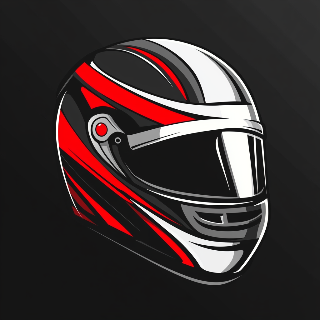 Professional Racing Equipment Company Logo with Racing Background