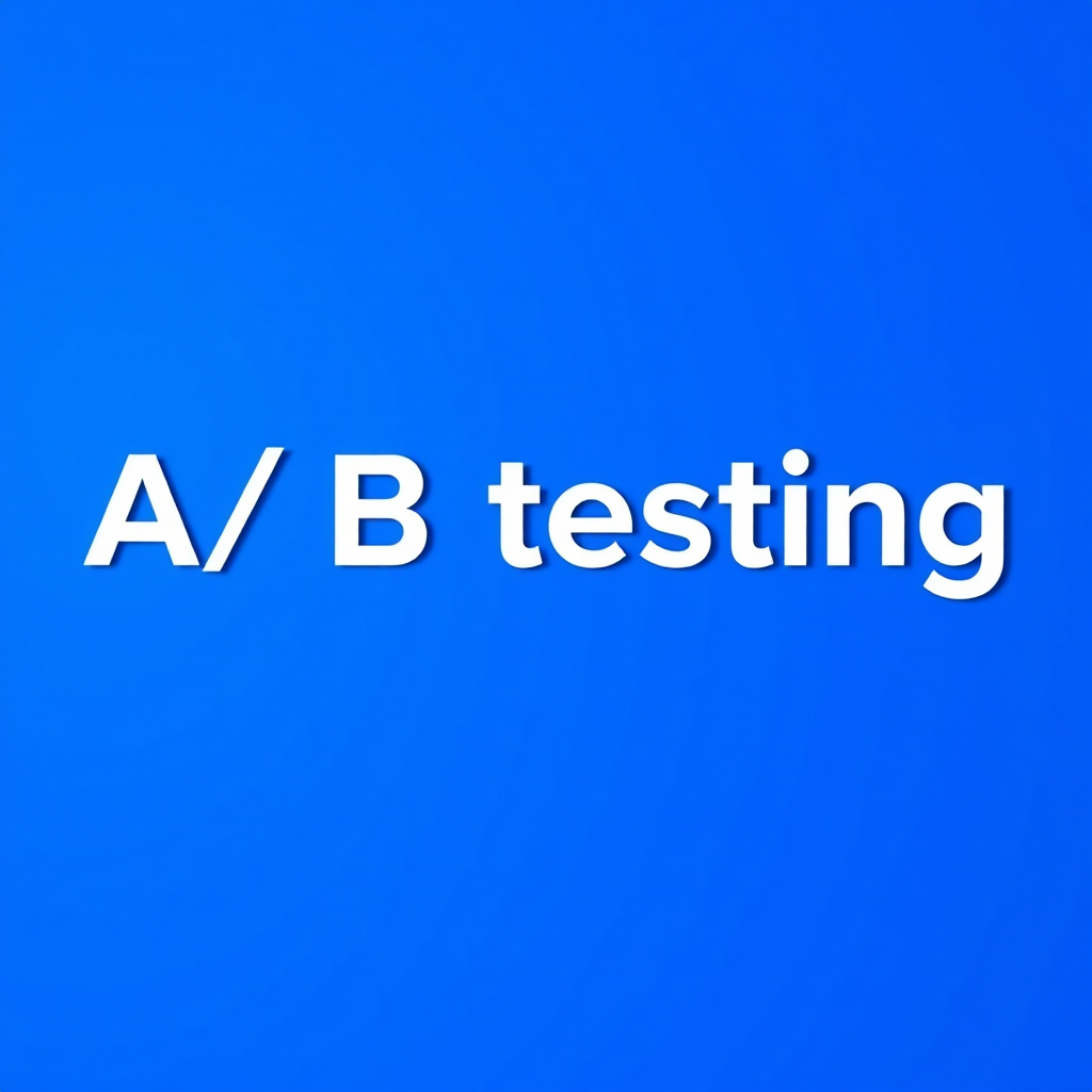 Professional blue photo with A/B testing elements.