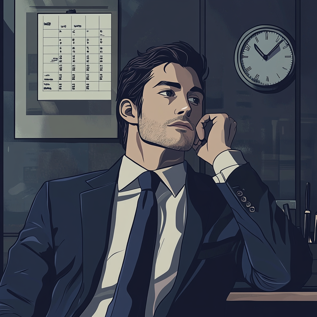 Professional in Business Suit Illustration