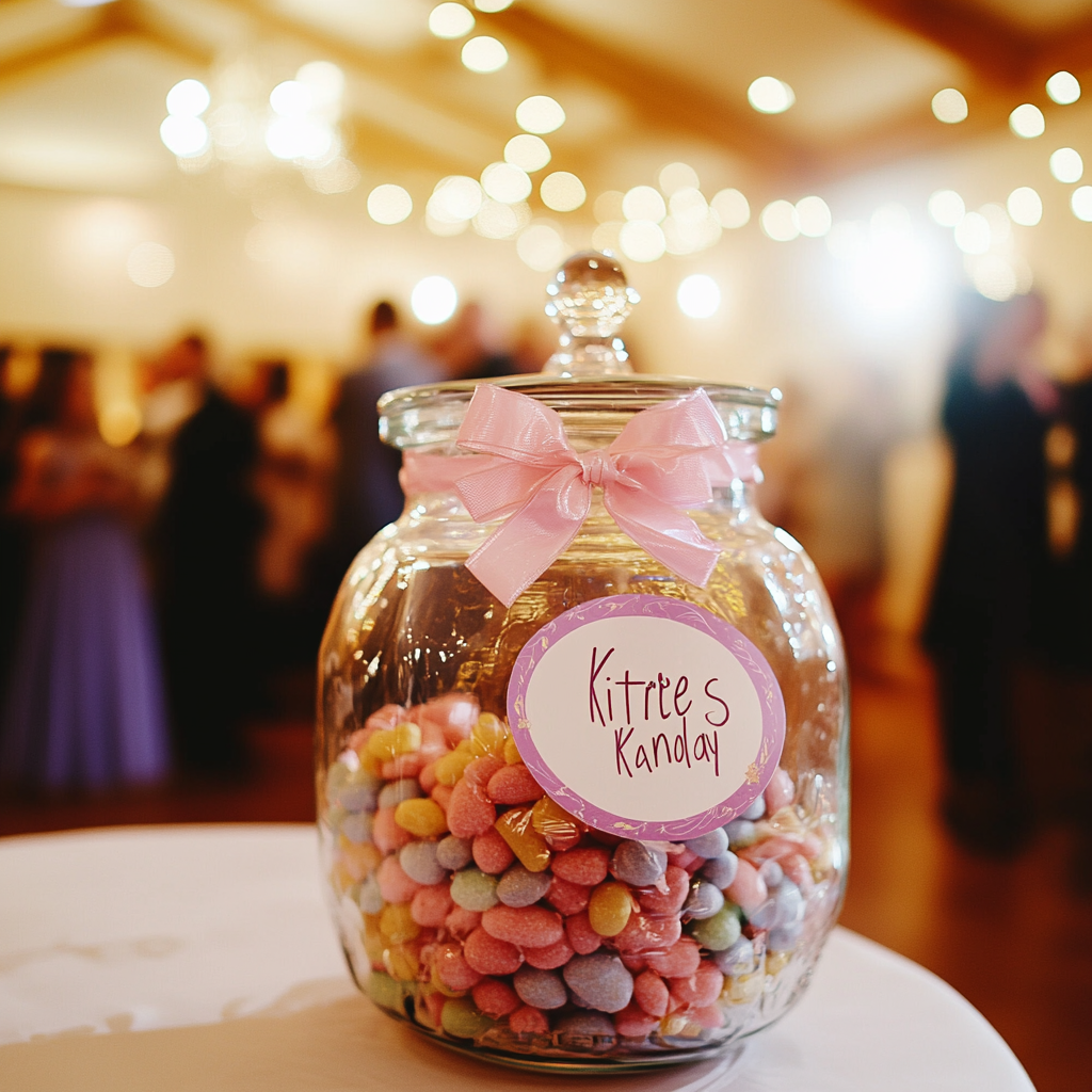 Professional sugar free Katie's Kandy jar logo