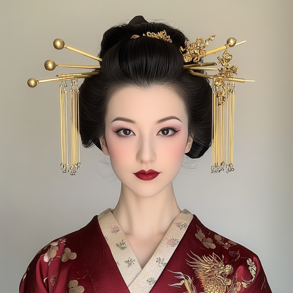 Proud Geisha Ming Li in Traditional Kimono