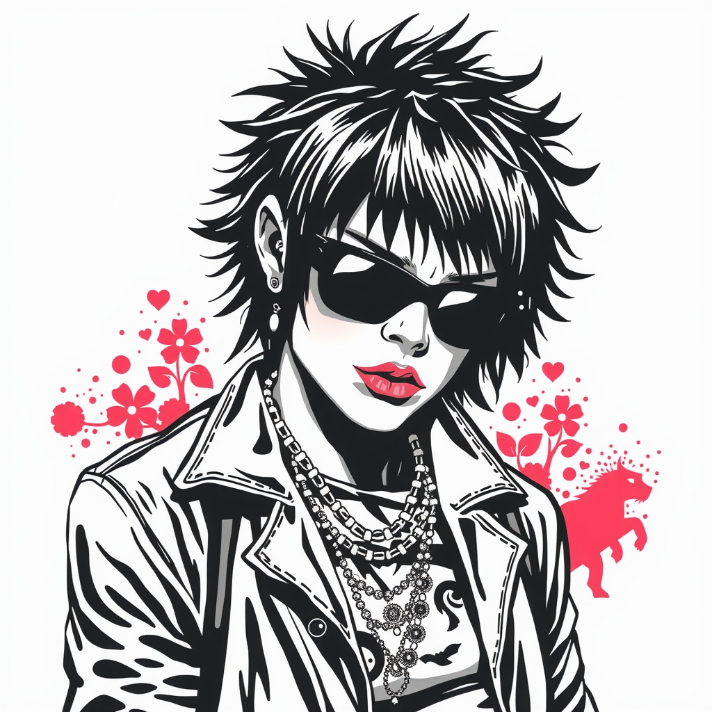 Punk Style Print Design Sample AI Image