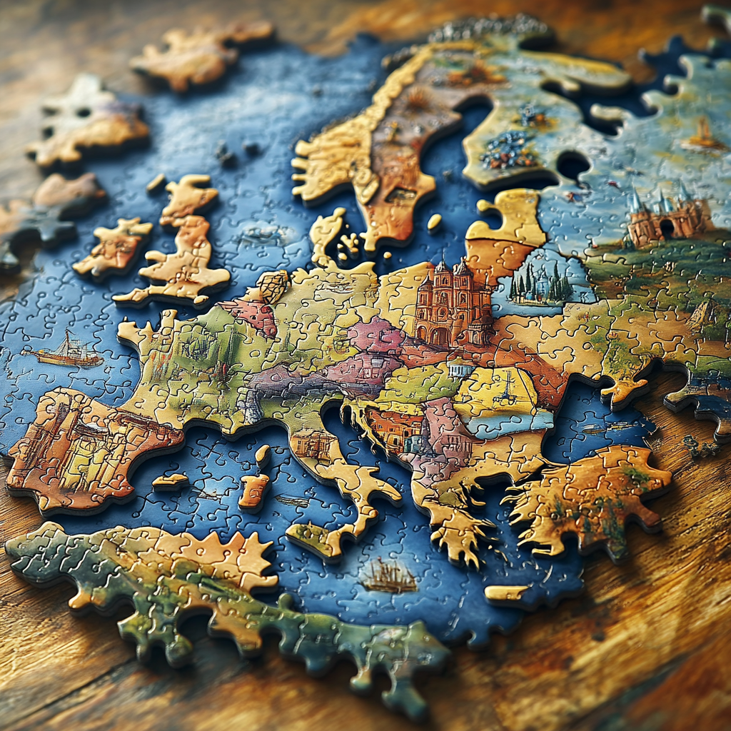 Puzzle Map Europe Concept Stylize 750 Version 6.1