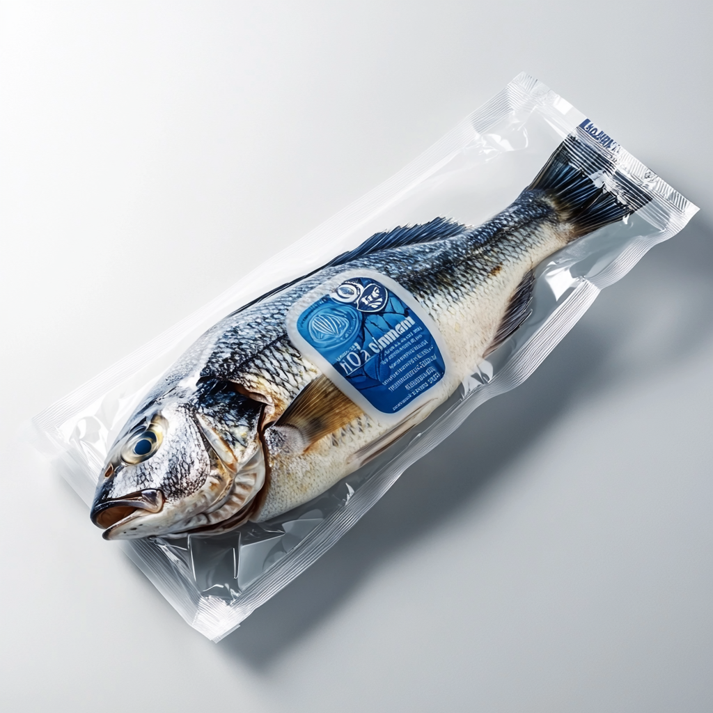 Ready to eat fish packaging for big chain supermarket.