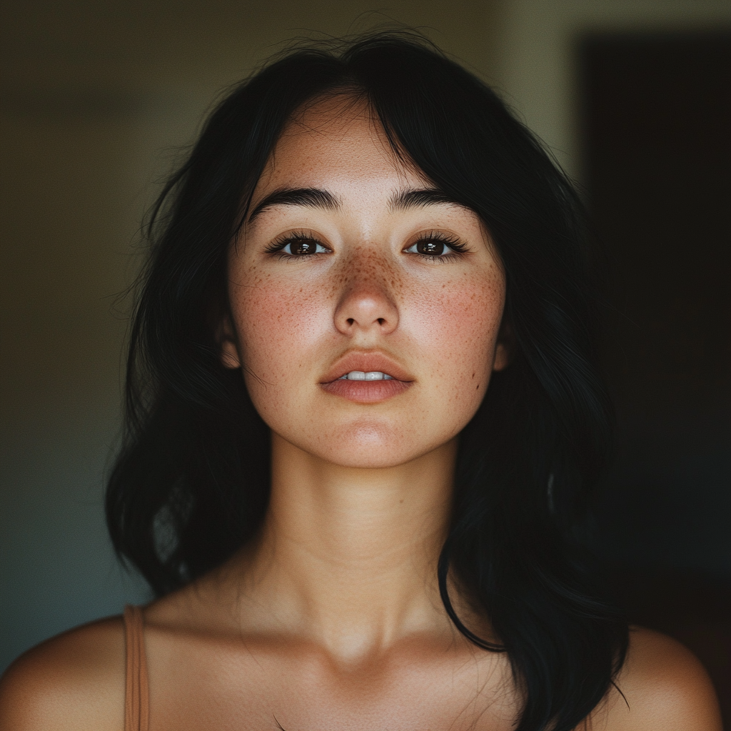 Real-life portrait of 28-year-old woman, Nikon Z7 