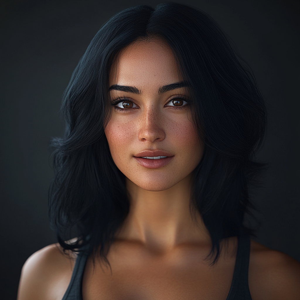 Realistic 28-Year-Old Hispanic Woman Portrait, Natural Lighting