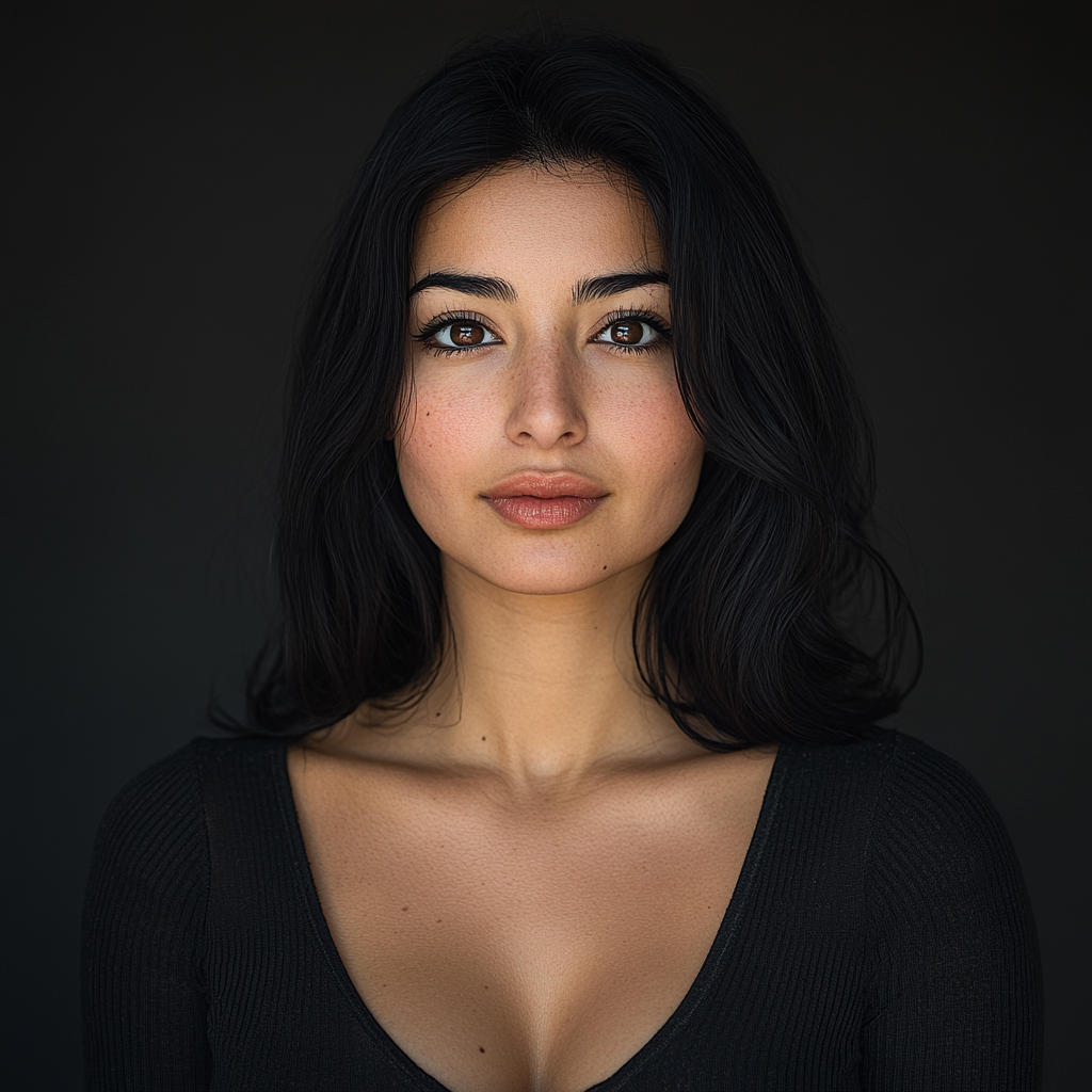 Realistic Portrait of 28-Year-Old Middle Eastern Woman Portrait