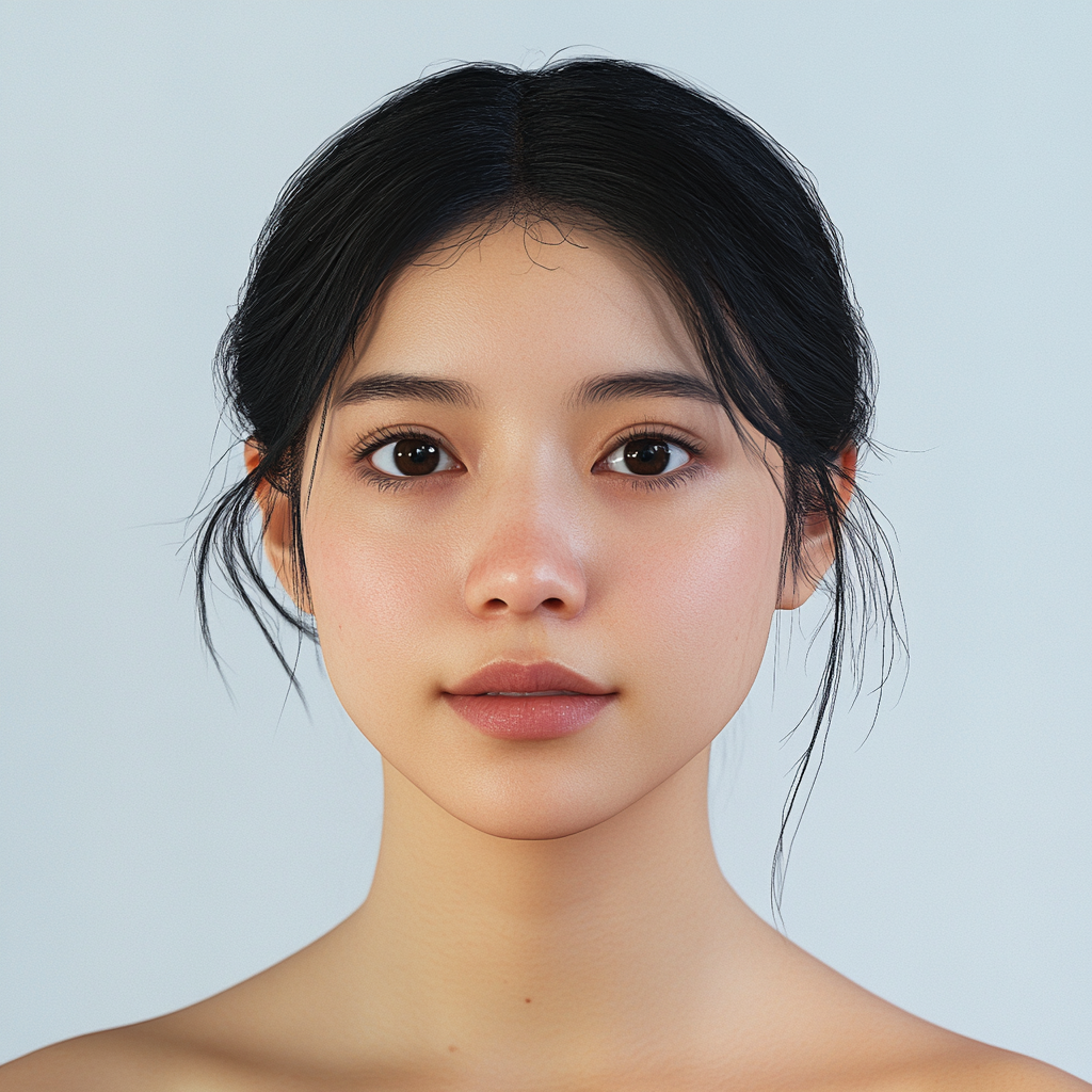 Realistic portrait of 28-year-old woman, Canon EOS style 