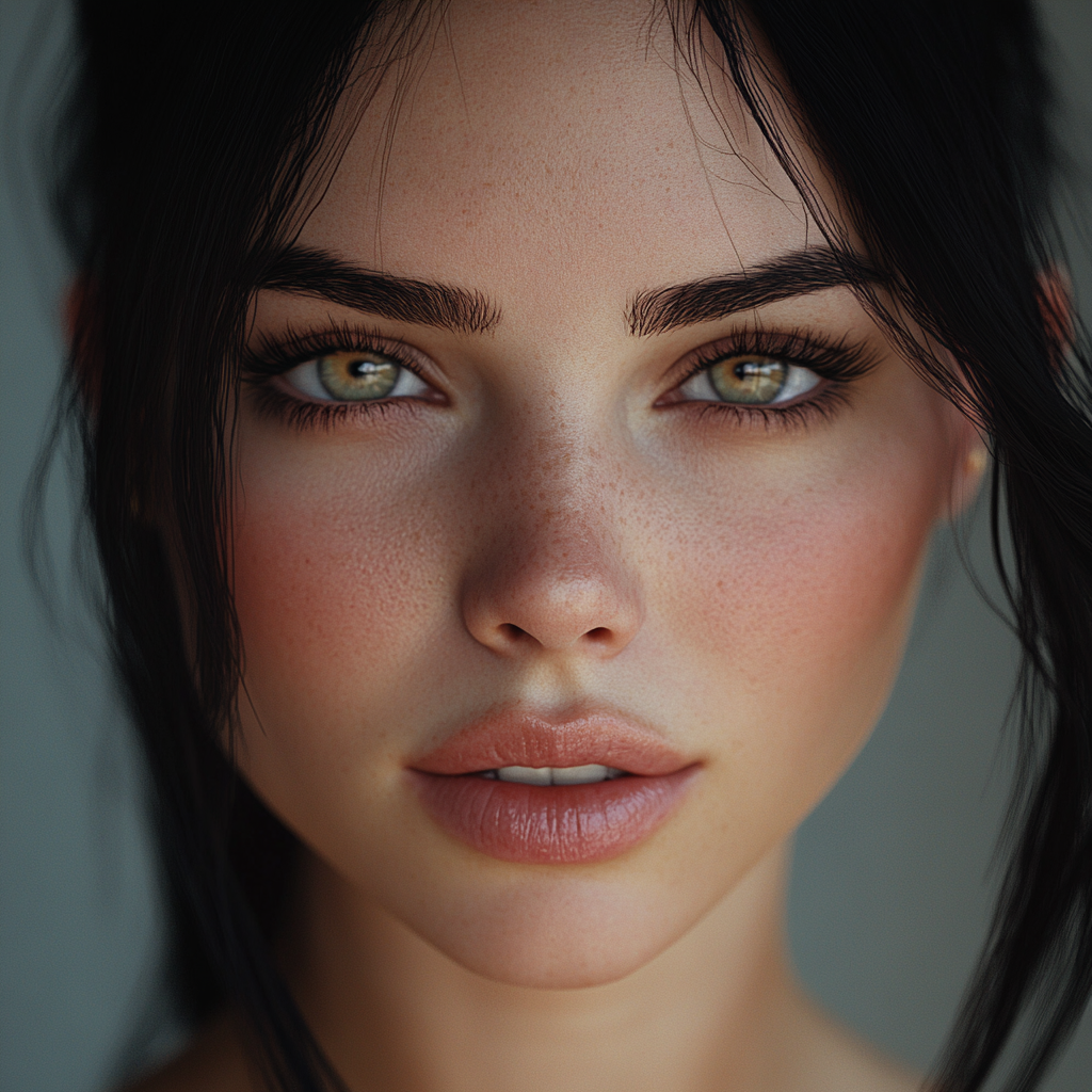 Realistic portrait of Caucasian woman, soft lighting 