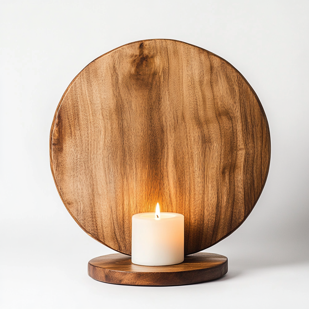 Rich Color Acacia Wood Board for Candle Display