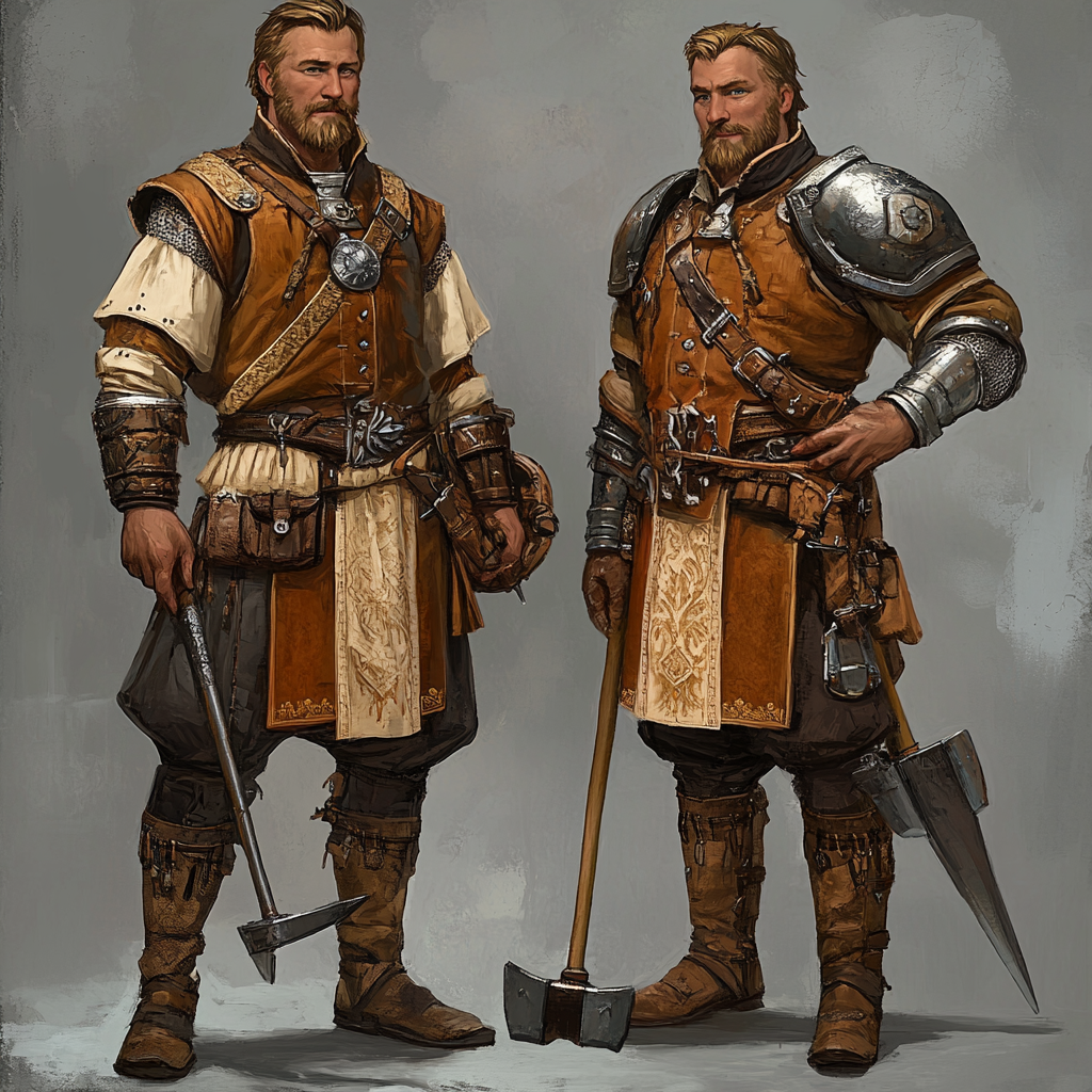 Royalty Mining & Blacksmithing Fantasy Style Clothing.