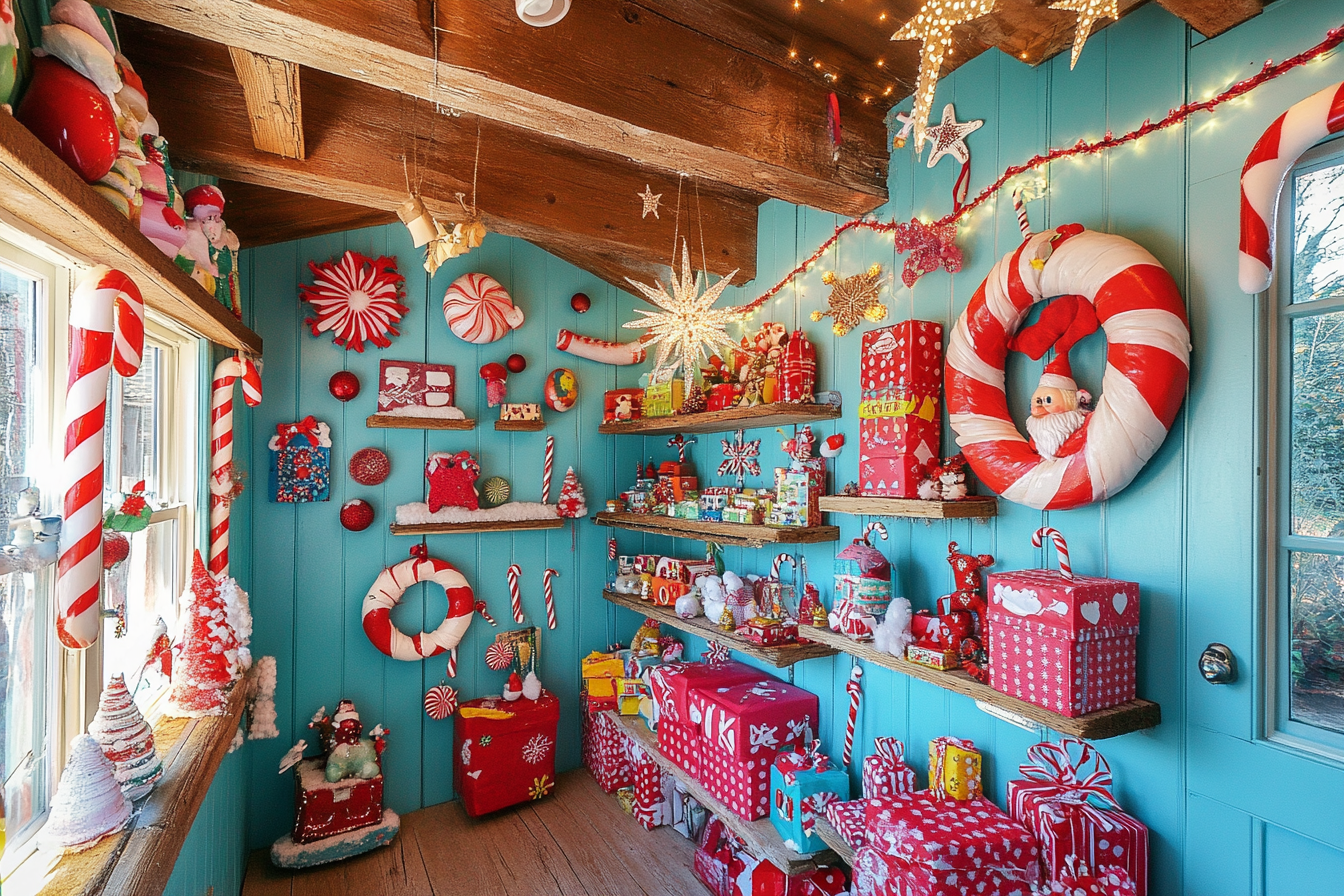 Santa's Beachside Workshop's Magical Holiday Wall