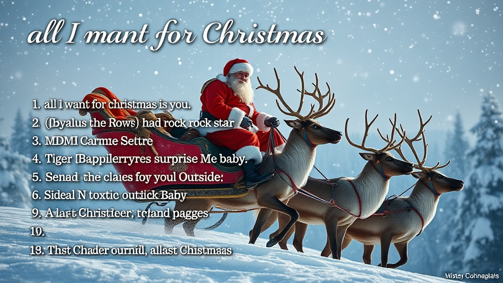 Santa Claus Riding Reindeer With Christmas Songs