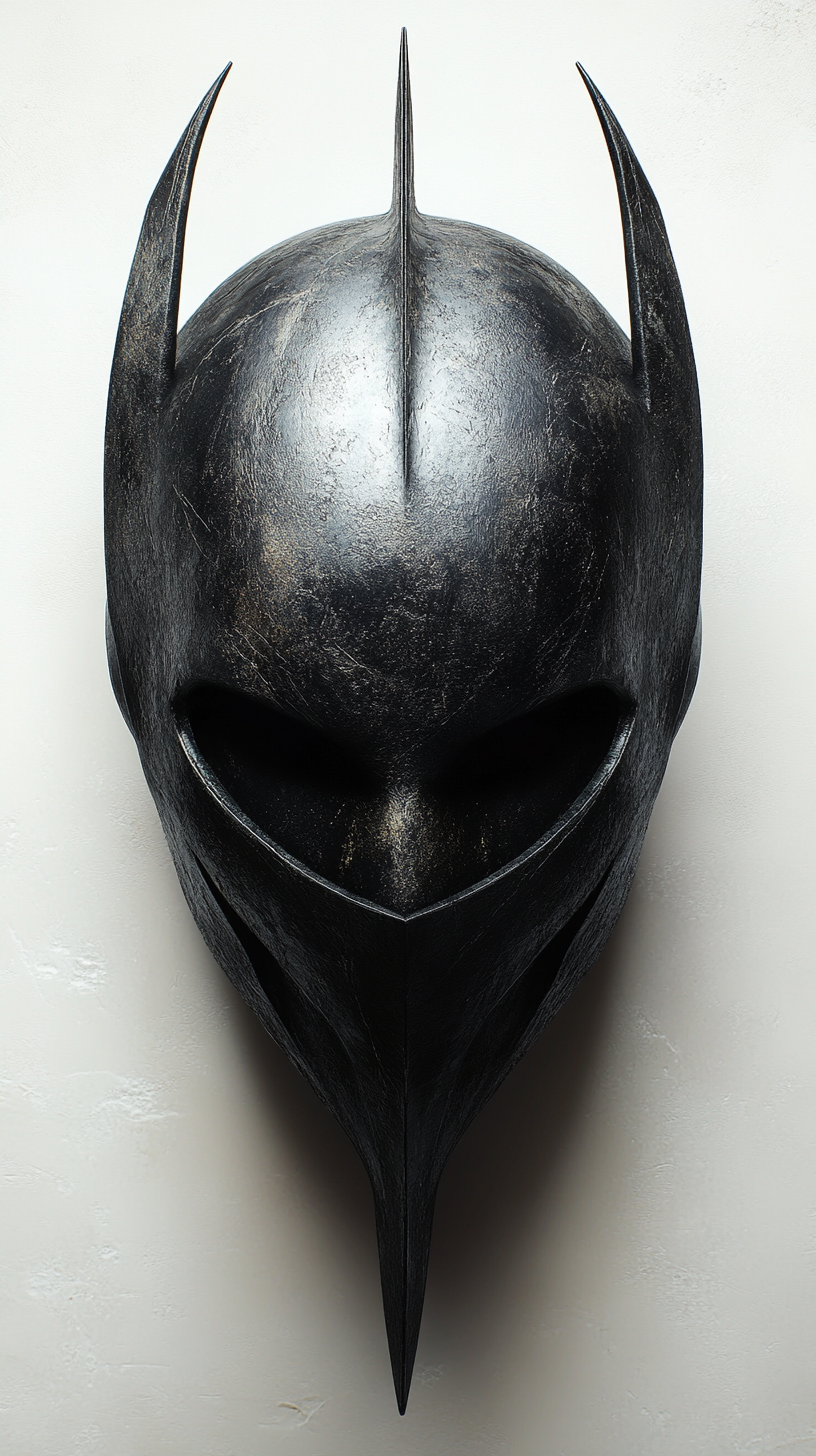 Sauron helmet from Lord of the Rings movie, detailed.