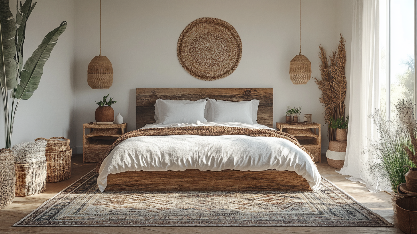 Scandi Boho Bedroom with Artisanal Accents