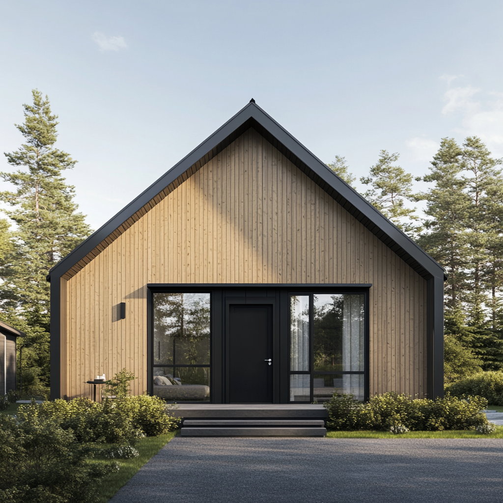 Scandinavian Style Bungalow with Canexel Wood Facade 