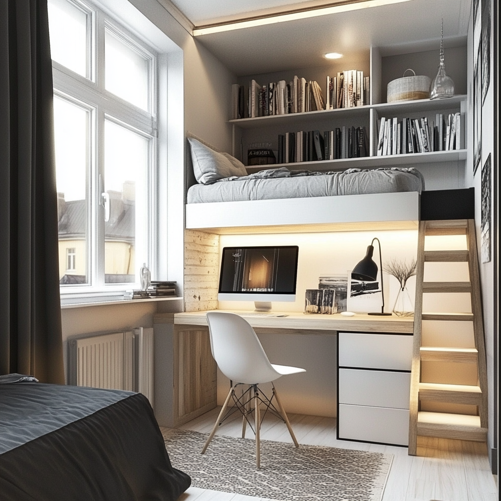 Scandinavian design: maximize small spaces with smart storage solutions.