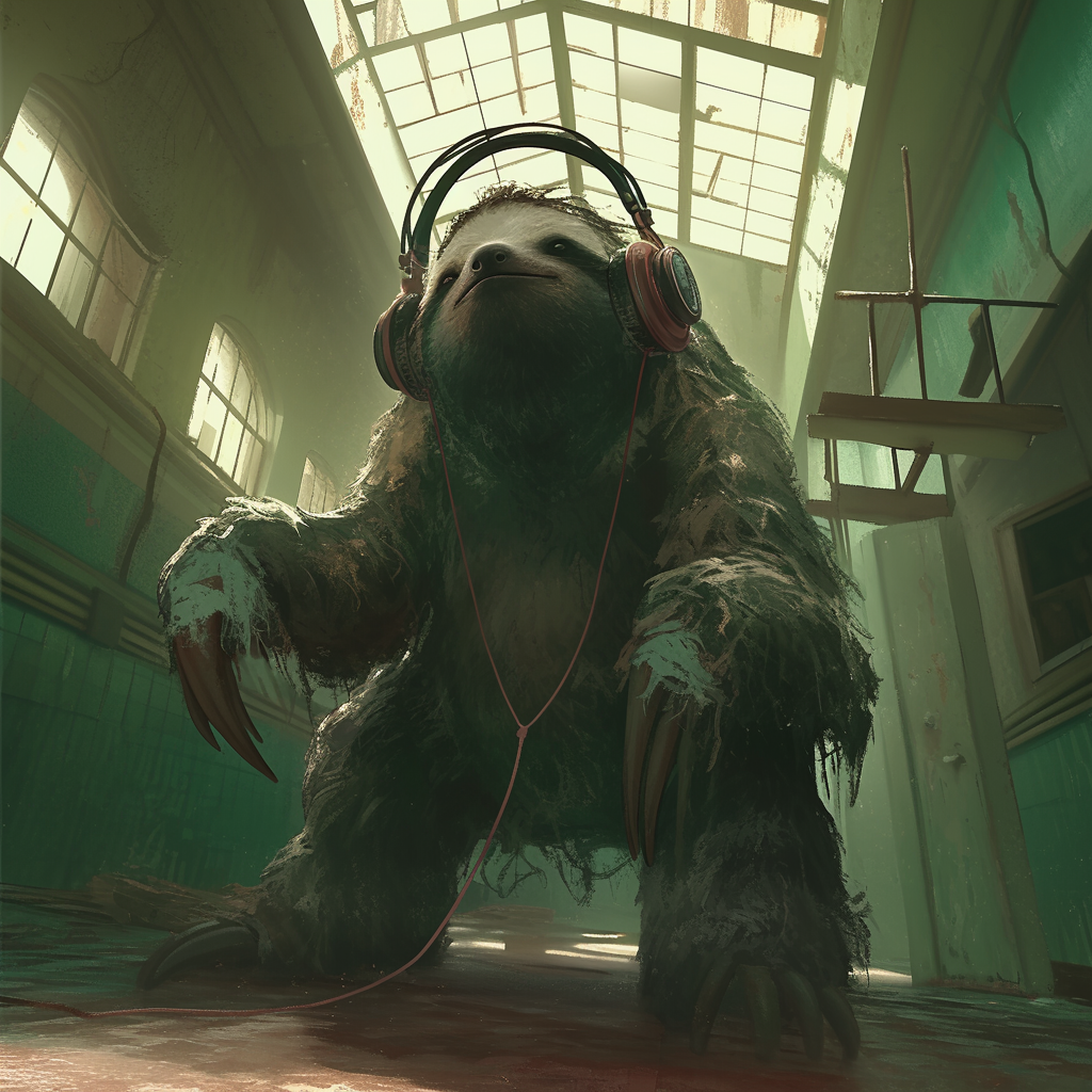 Scary Sloth: Dark and Haunting Asylum Image