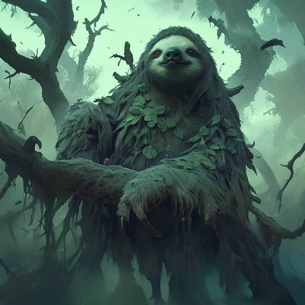 Scary Sloth: Haunting Creature of the Dark Forest