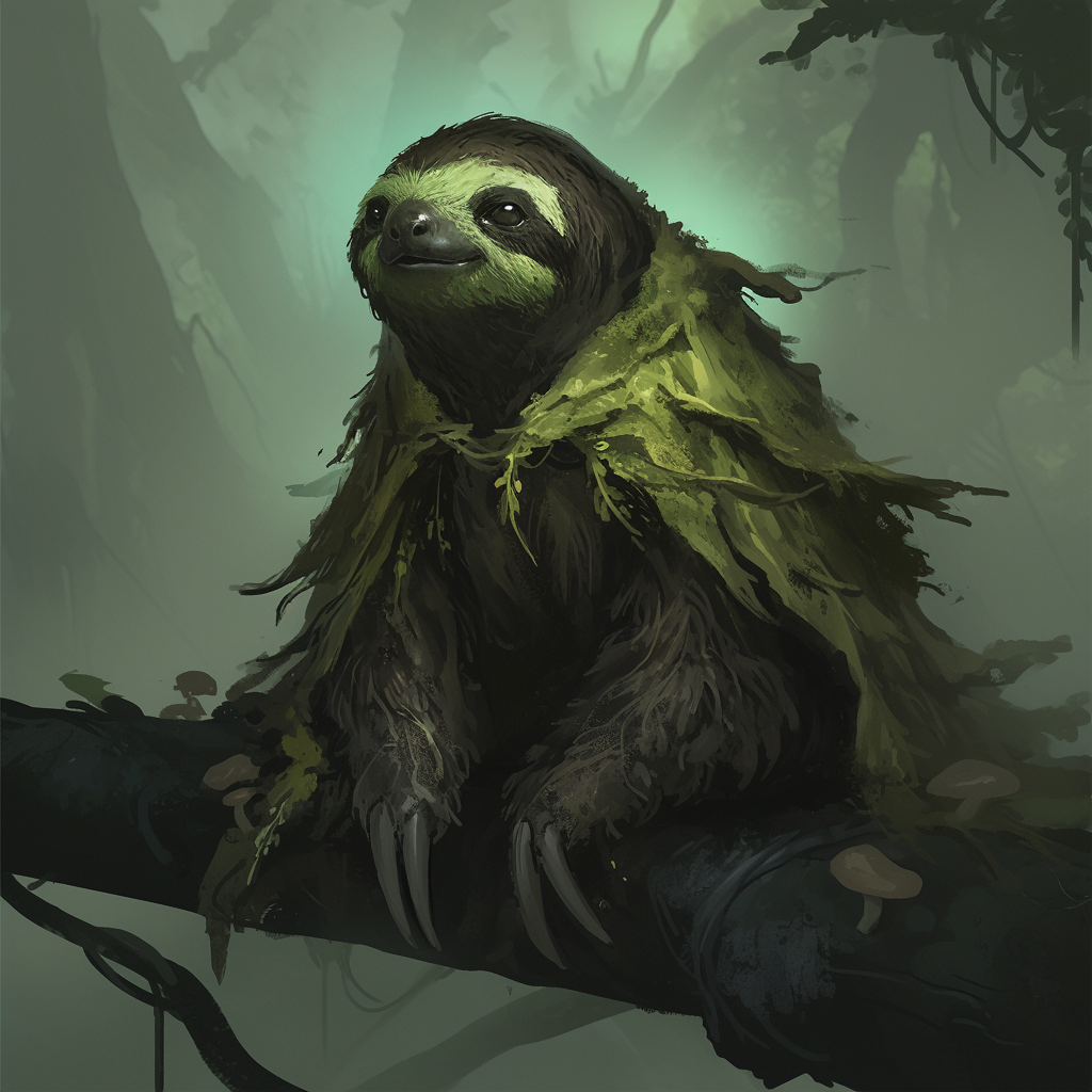 Scary Sloth: Haunting Forest with Eerie Headphones