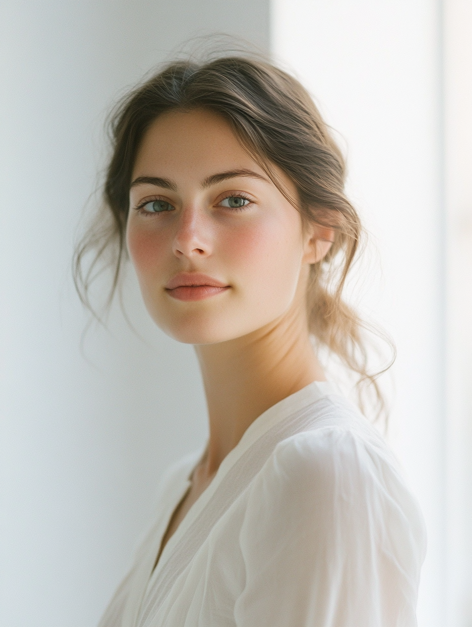 Serene 28-Year-Old Woman in Studio - Fujifilm GFX 100S 110mm Lens