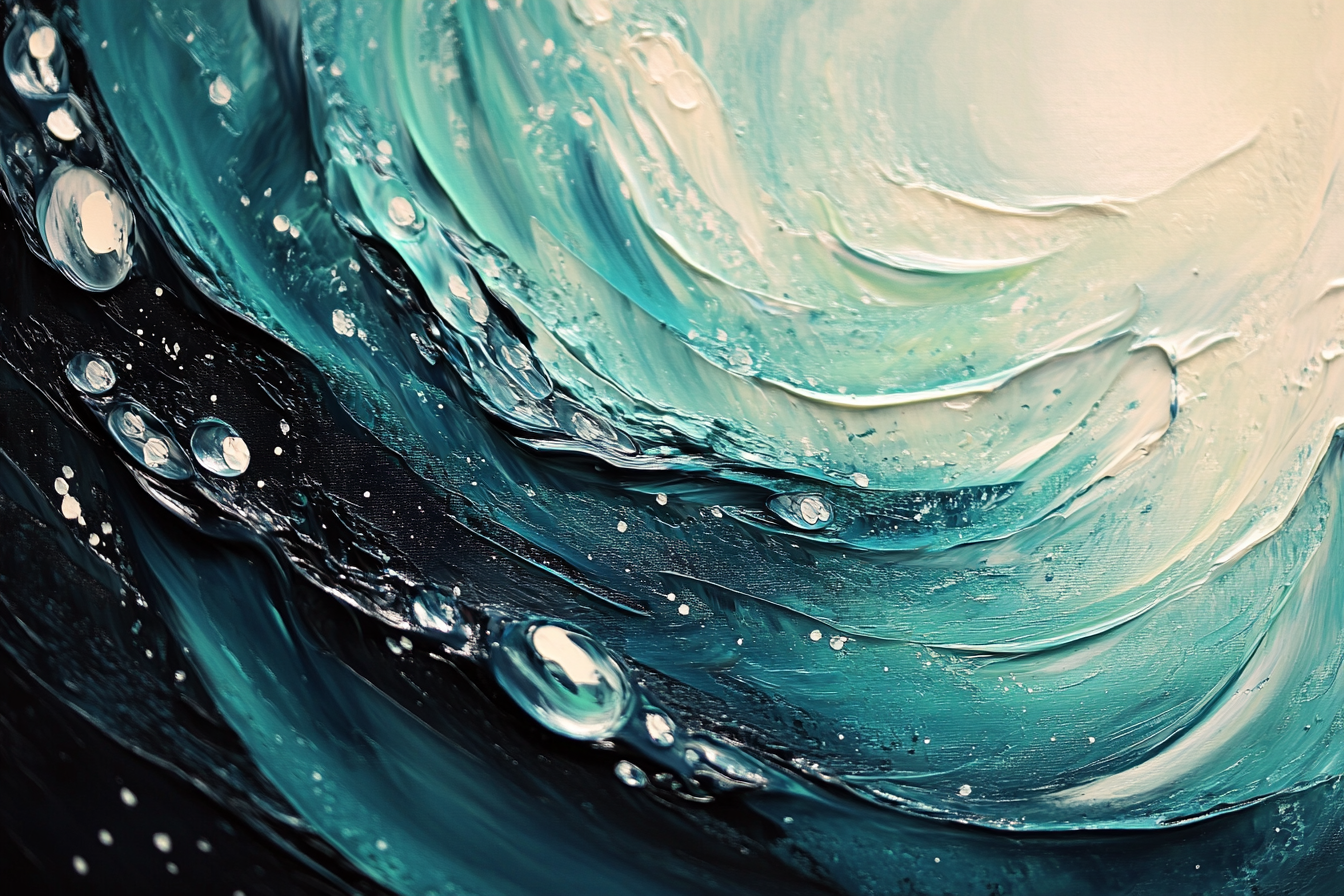 Serene Beauty of Nature: Oil Painting of Water