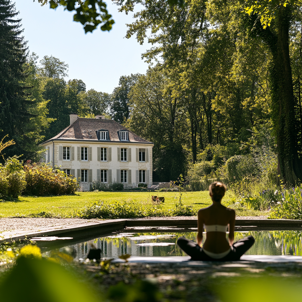 Serene Château Clément Termes Meditation Garden Stress Relief