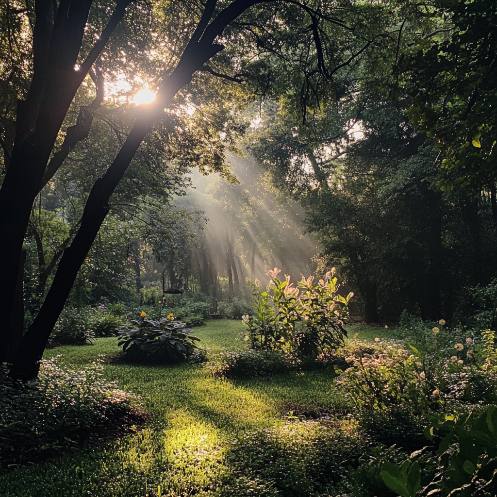 Serene Sunday morning garden: iPhone 15 Pro capture