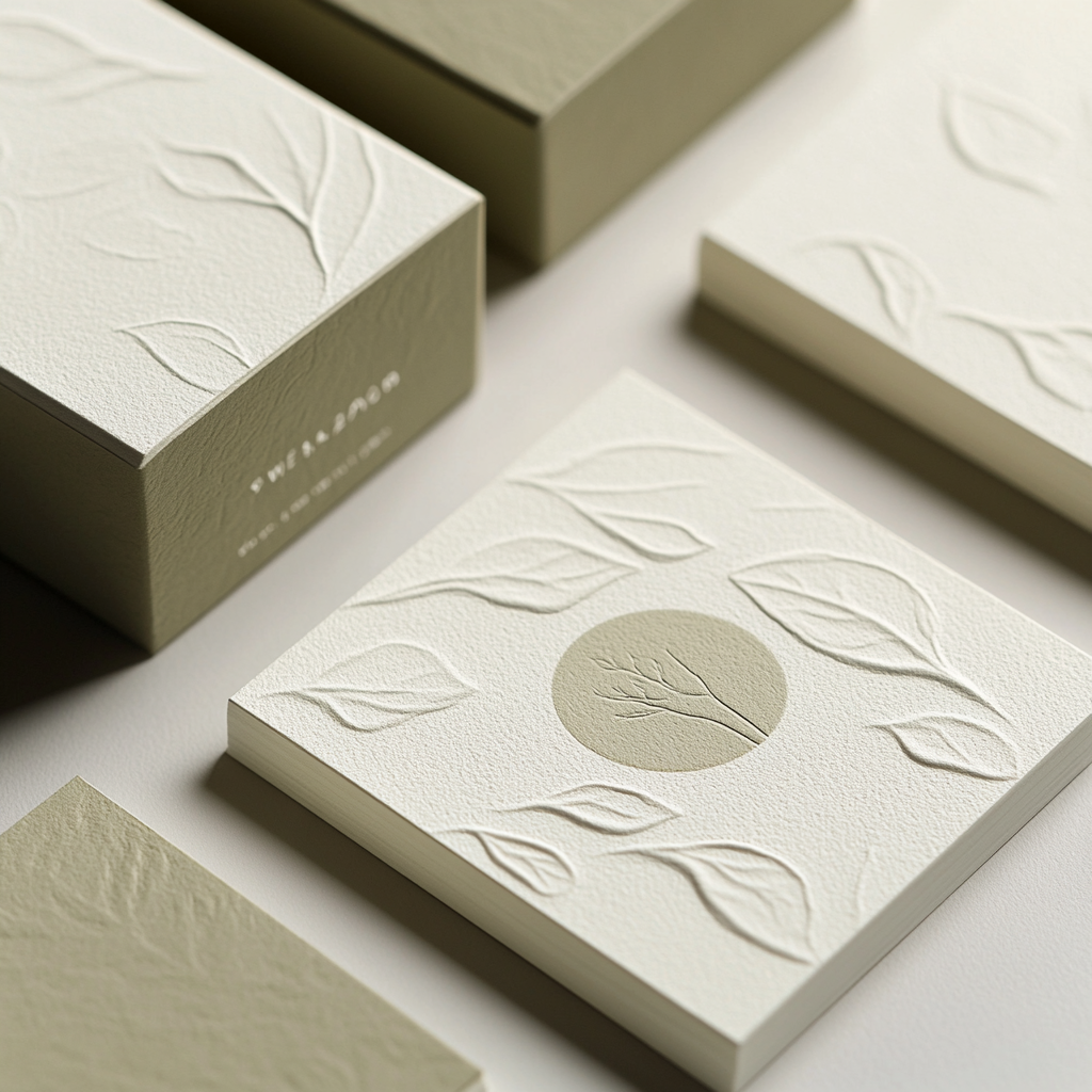 Simple, elegant business card with natural elements.