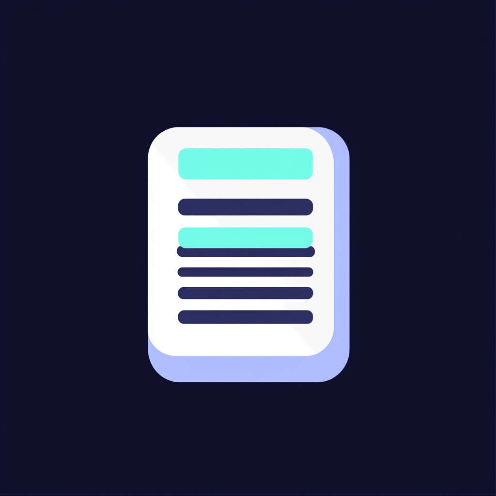 Simple News Icon in Dark Blue