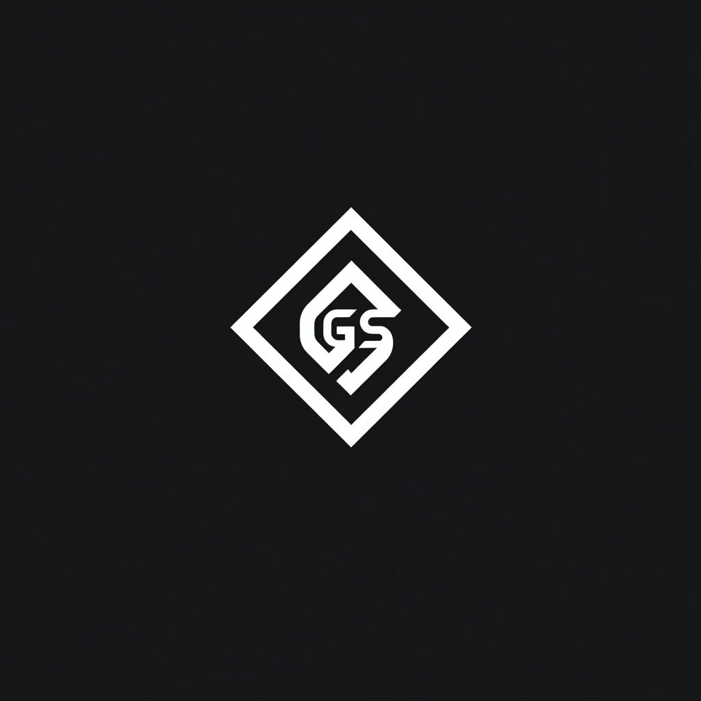 Simple monochrome logo for GS furniture products company.