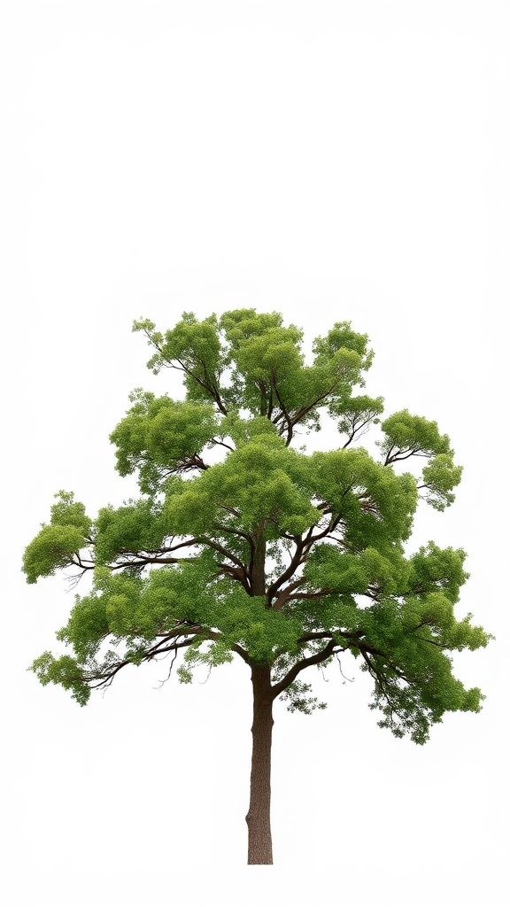 Simple tree drawing on plain white background