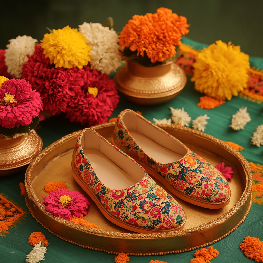 Sister Gifts Shoes at Modern Bhai Dooj Celebration