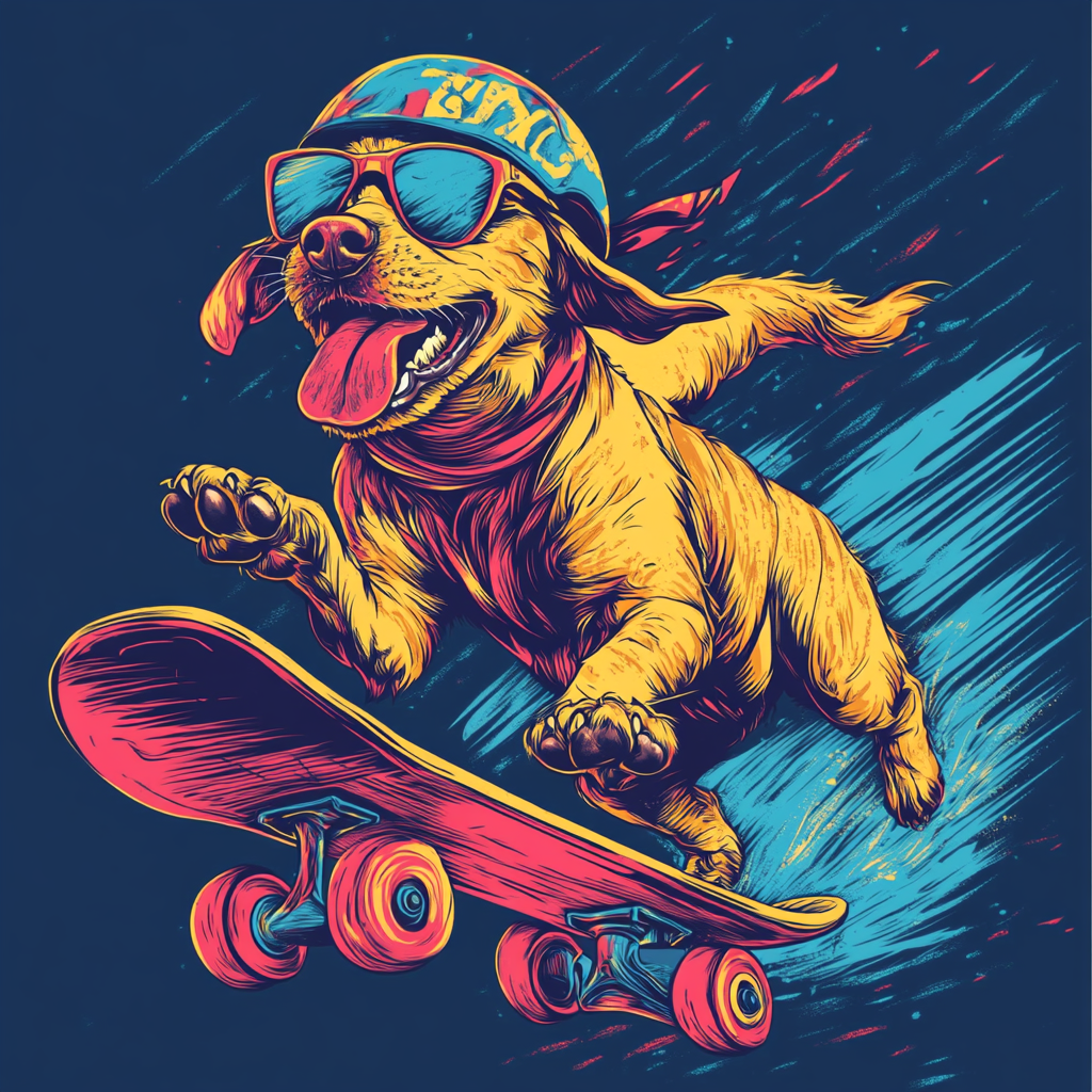 Skateboarding Dog: Cool and Adventurous