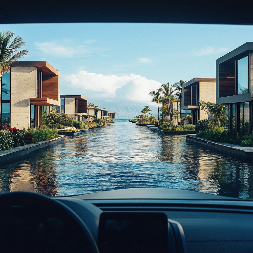 Sleek floating homes in Hawaii - A modern paradise.